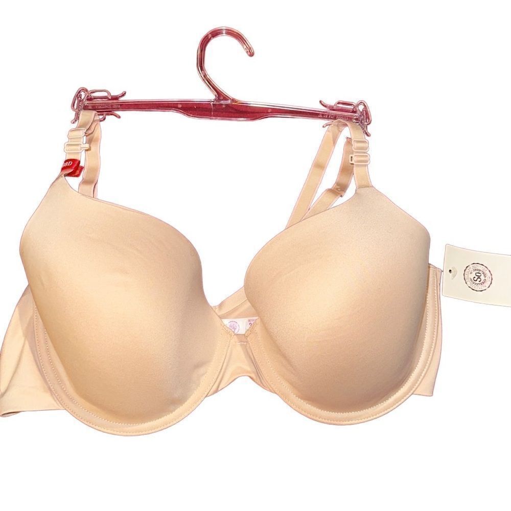 *NEW* SO Brand so soft Tan T-shirt Bra in buff tan. Ladies size 38D. - Picture 7 of 8